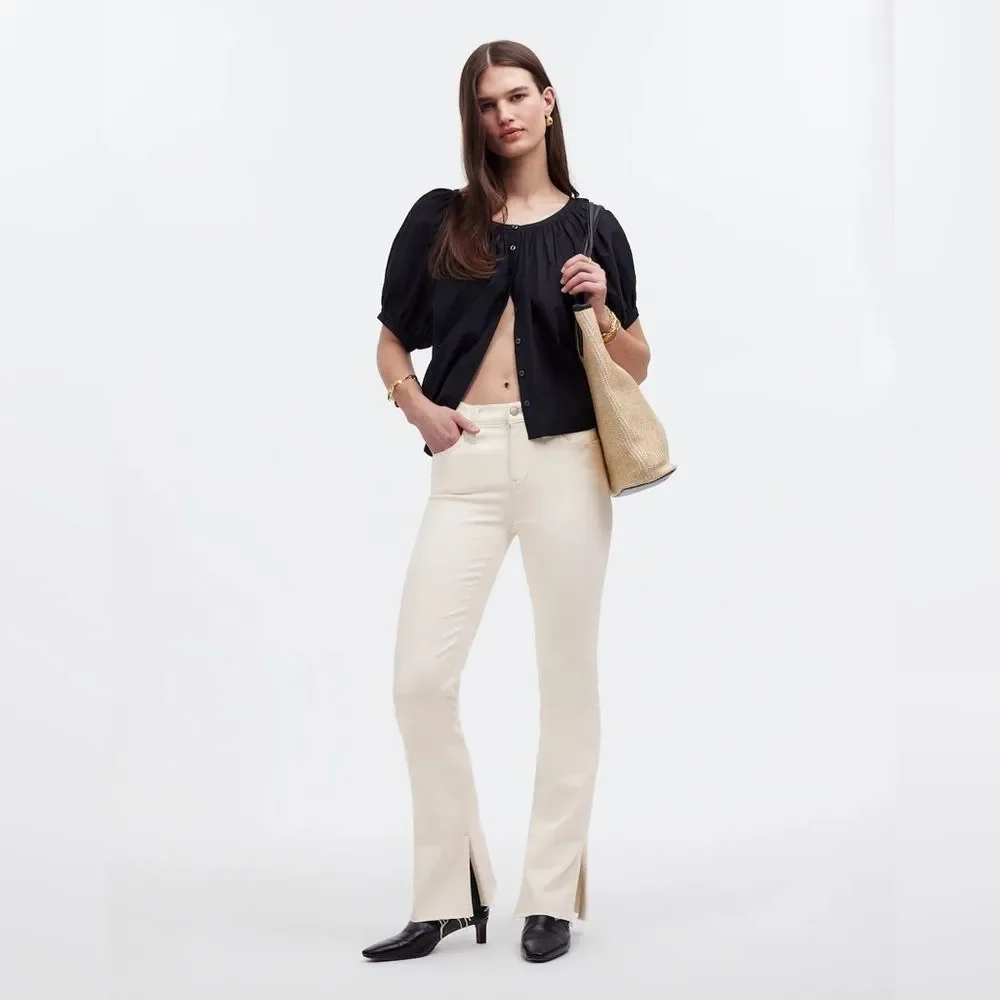 Madewell Petite Kick Out Full Length Jeans Size 28P in Vintage Canvas